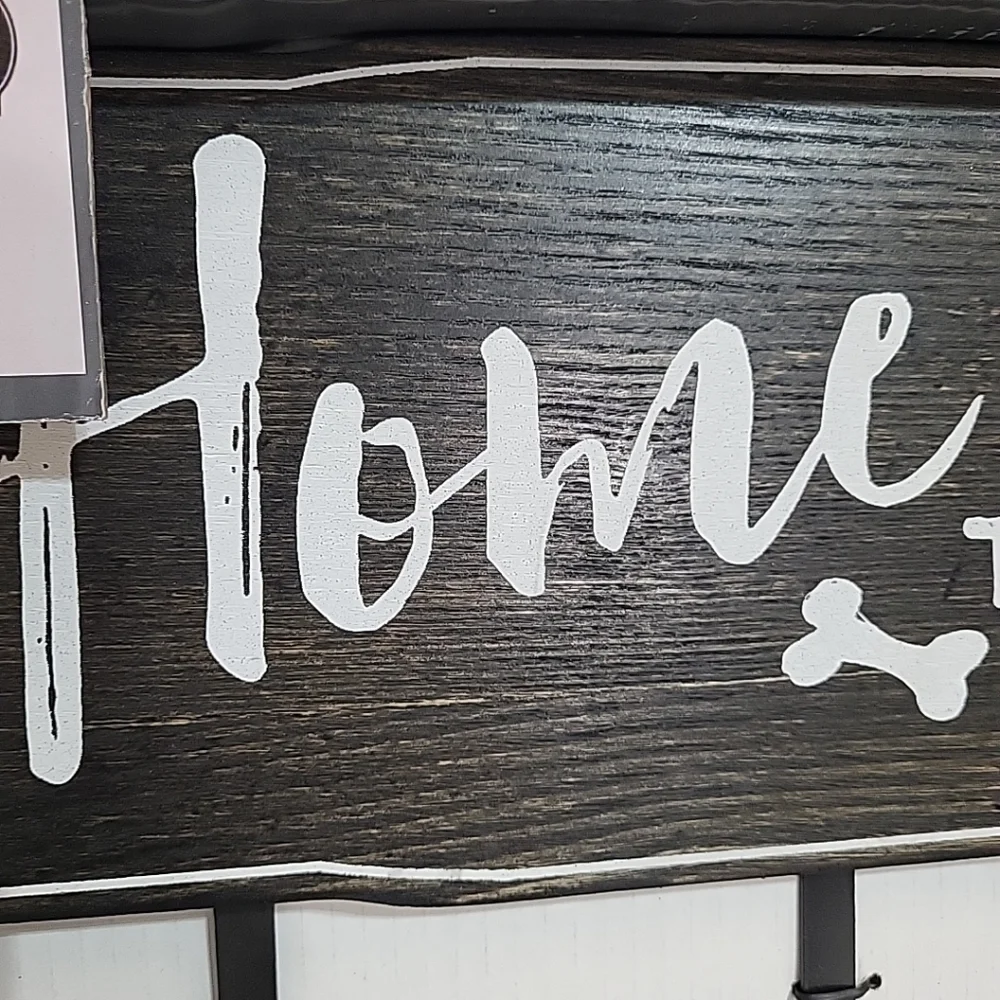 Don't Wall Plaque With Hook Home Is Where The Dog‎ Is Leash Holder Key Holder